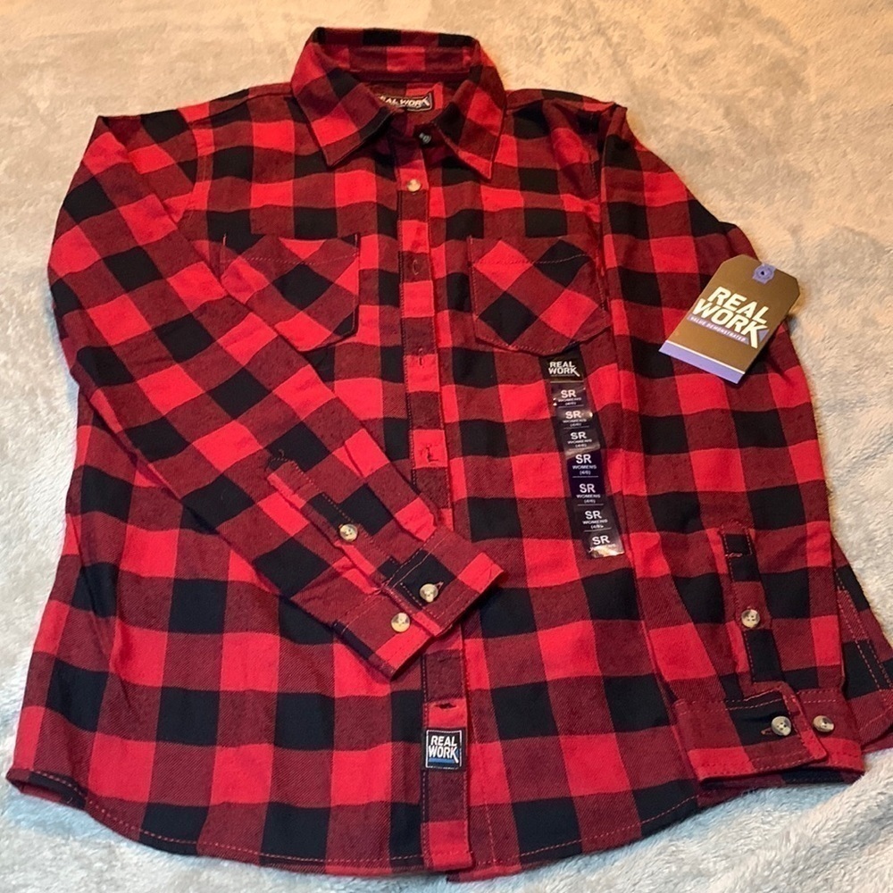 NWT Plaid Real Work Shirt